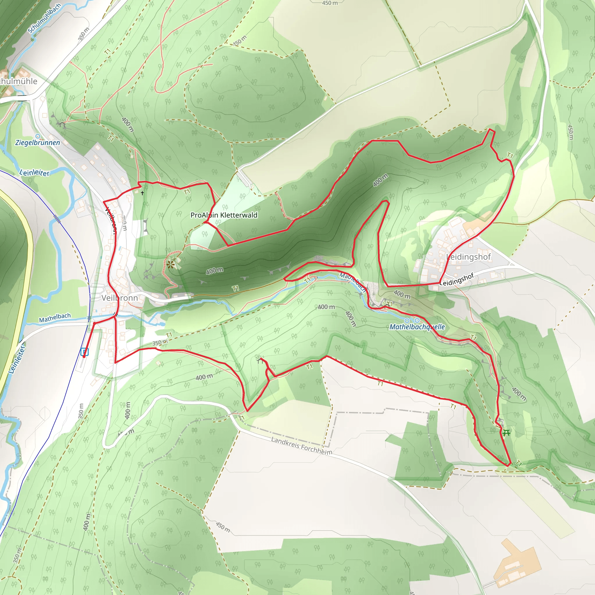 Frankenweg and Stefan Loesslein Weg mobile static map