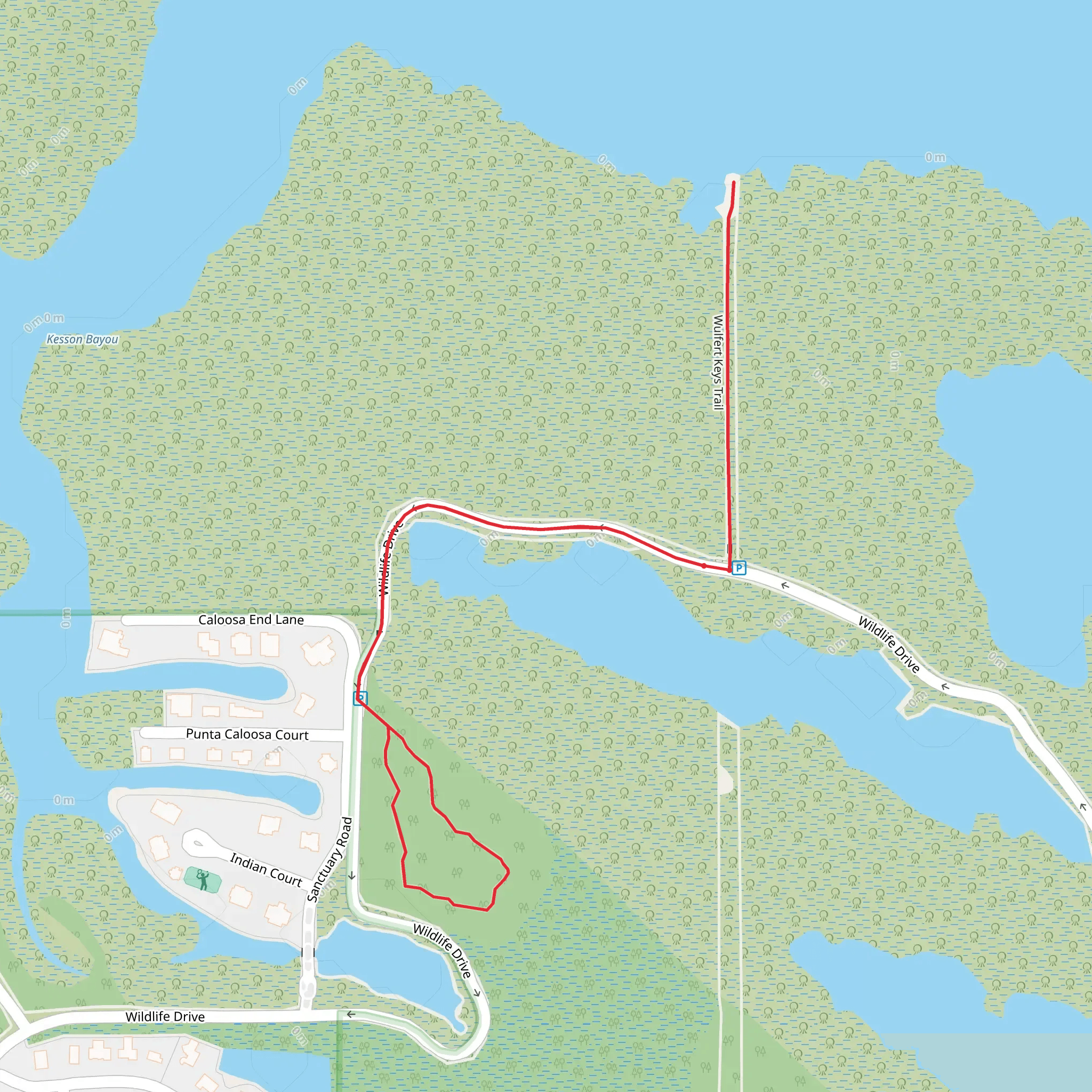 Wulfert Keys and Shell Mound Trail mobile static map
