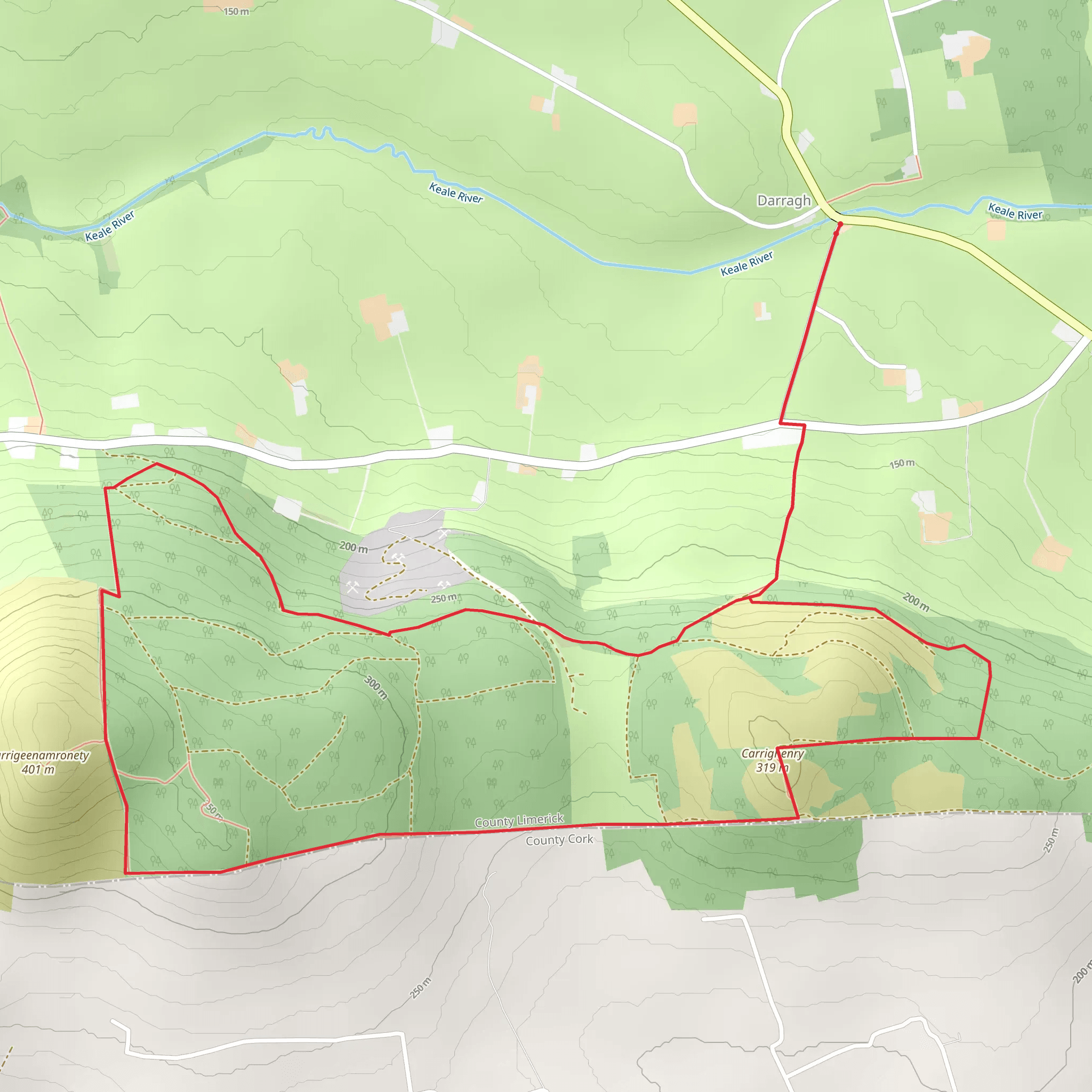 Darragh Hills Loop mobile static map