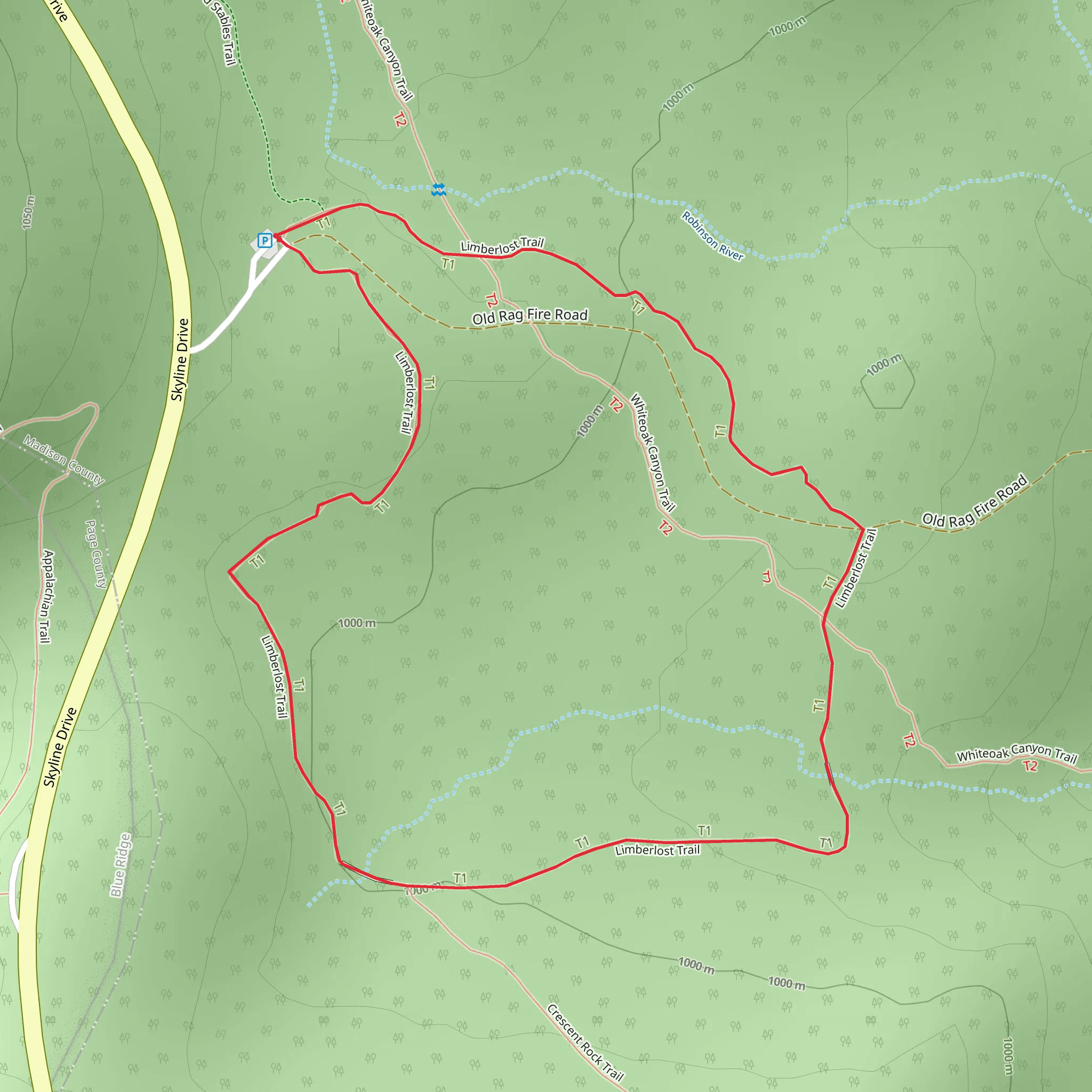 Limberlost Trail mobile static map