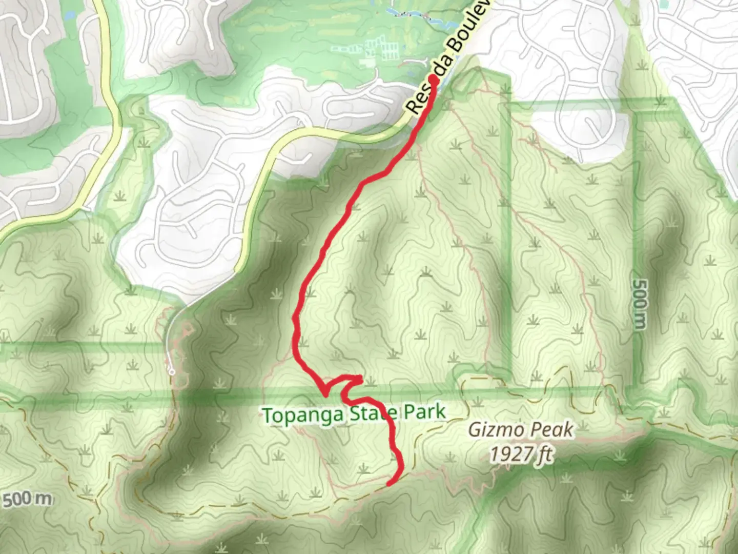 An image depicting the trail Caballero Canyon Trail and its surrounding area.