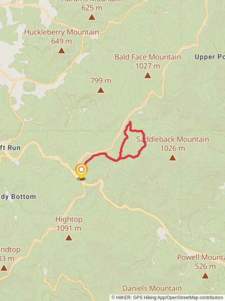 An image depicting the trail Saddleback Mountain Loop via Appalachian Trail and its surrounding area.