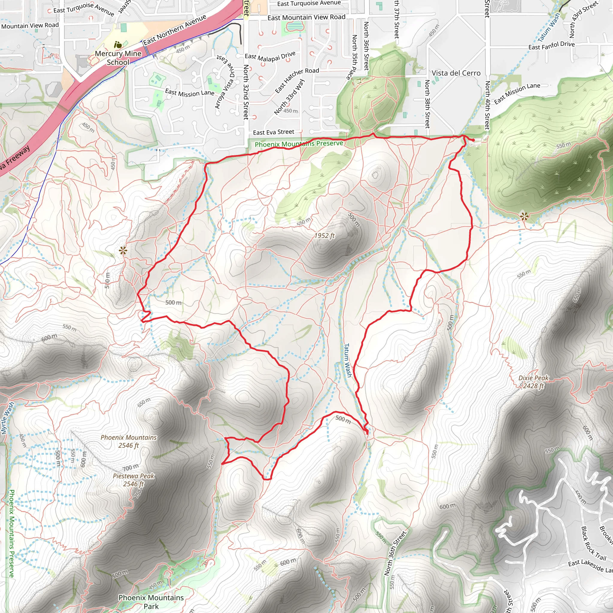 Perl Charles and Quartz Ridge Loop Trail mobile static map