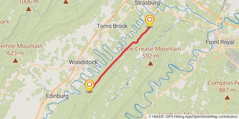 Great Massanutten Loop stage 3 Map