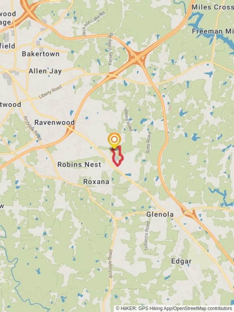 An image depicting the trail Blue-Green Loop and its surrounding area.