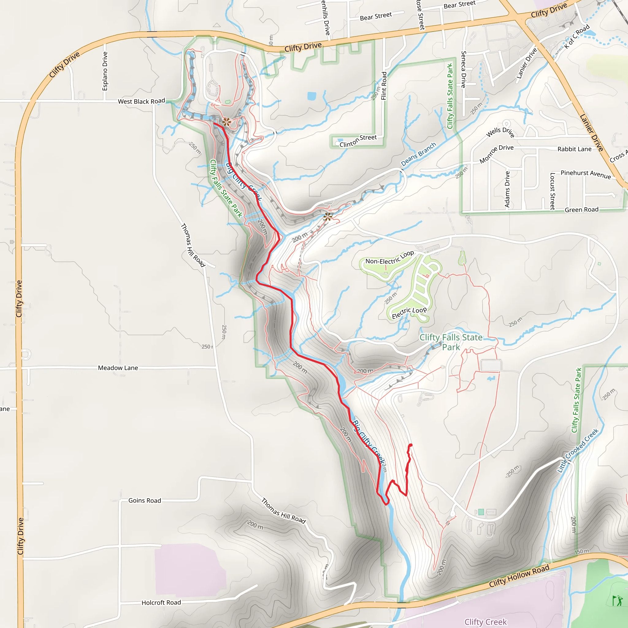 Walk along Big Clifty Creek mobile static map