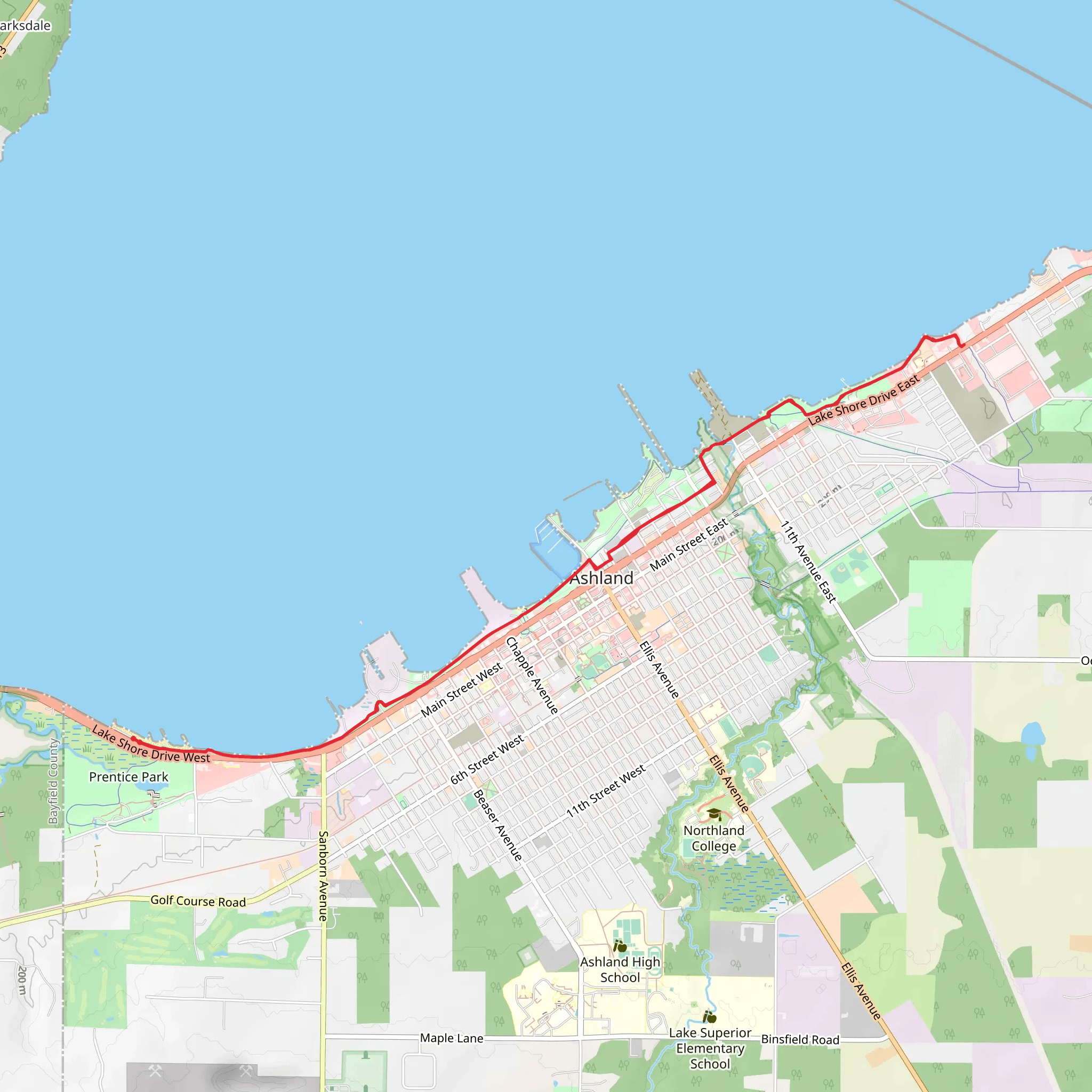 Waterfront Trail - Maslowski Beach Park mobile static map