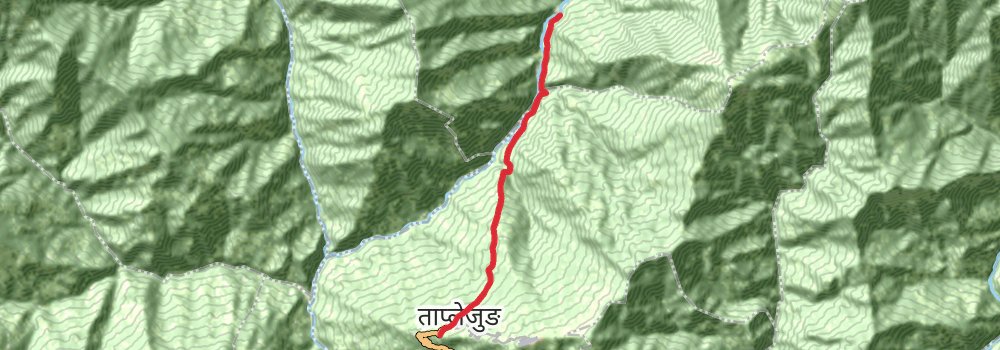 Kanchenjunga Base Camp Trek stage 14 Map