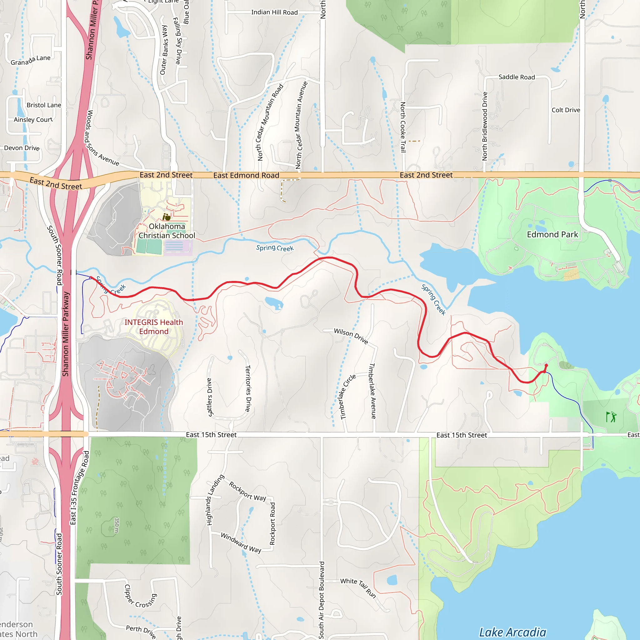 Spring Creek Trail mobile static map