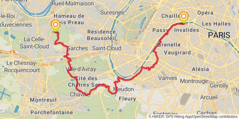 GR 2 - Sentier de la Seine stage 20 Map