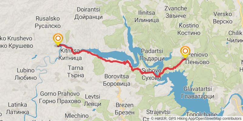 Sultans Trail stage 104 Map