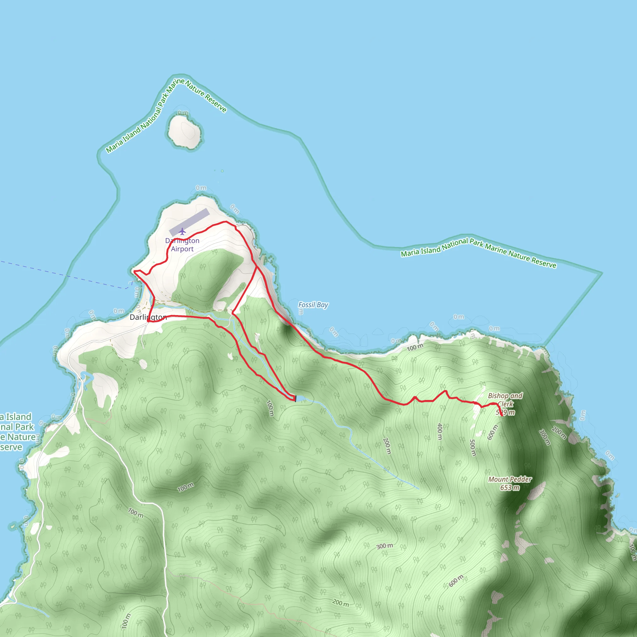 Bishop and Clerk Trail mobile static map