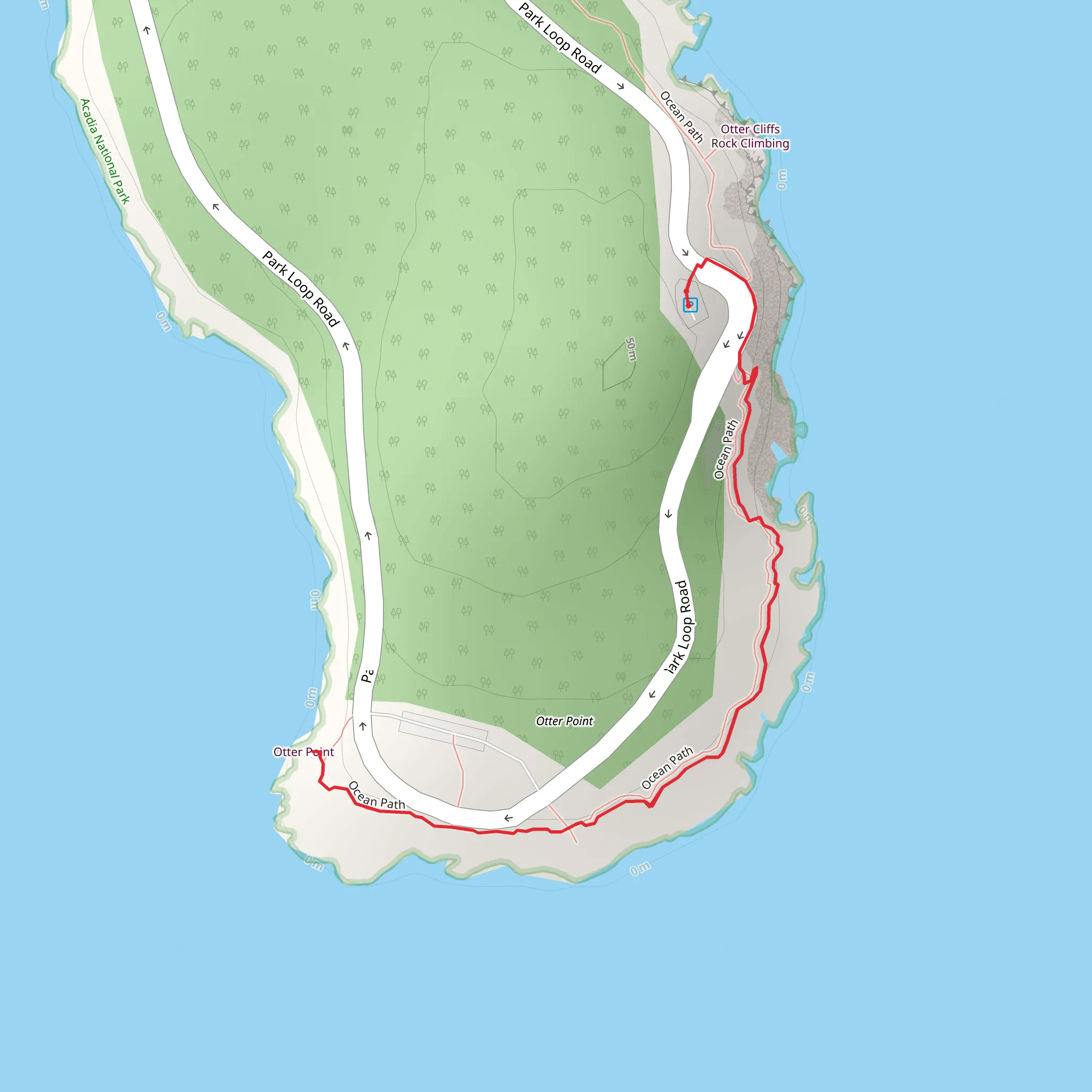 Ocean Path from Park Loop Road mobile static map