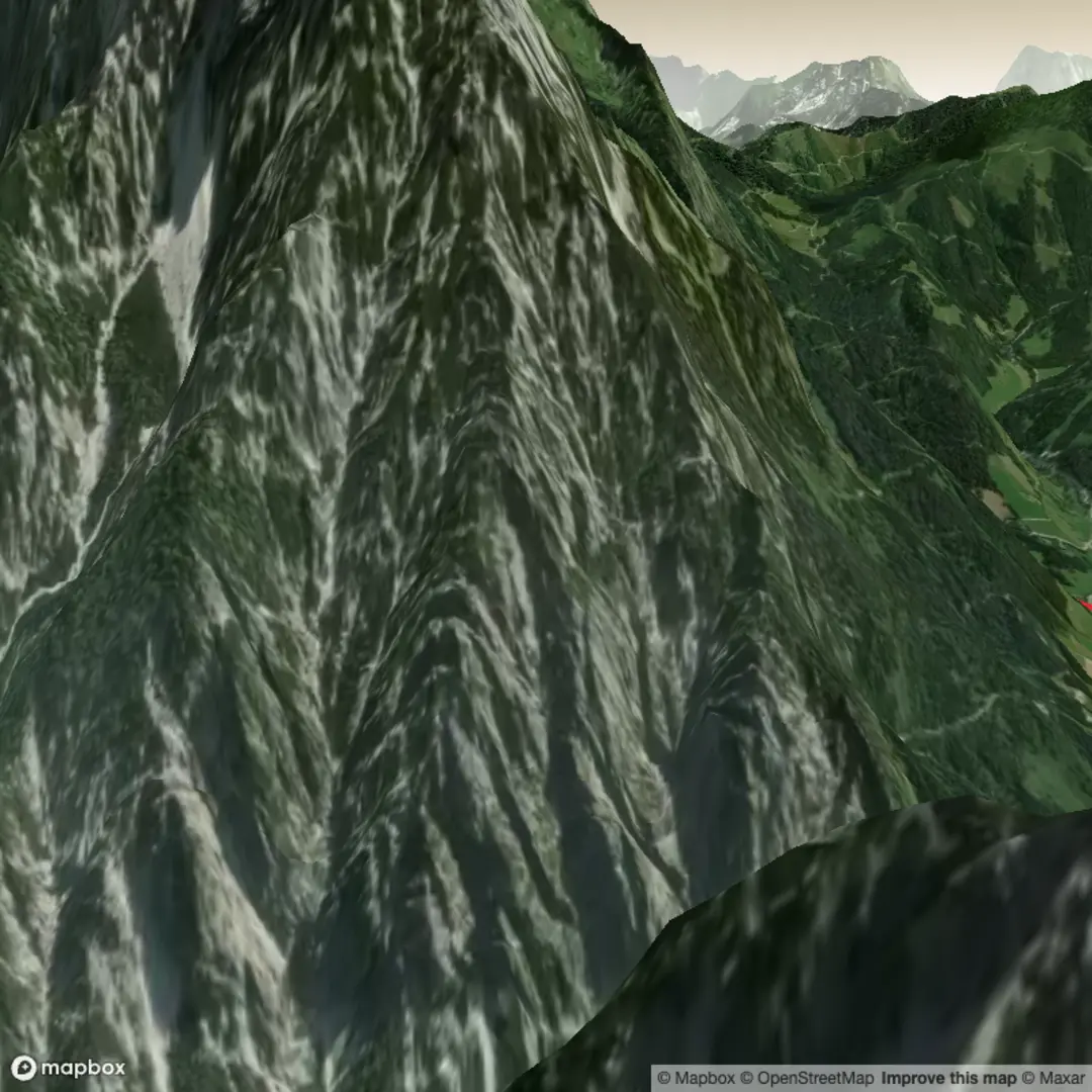 An image depicting the trail Johnsbach to the Heßhütte Hike and its surrounding area.