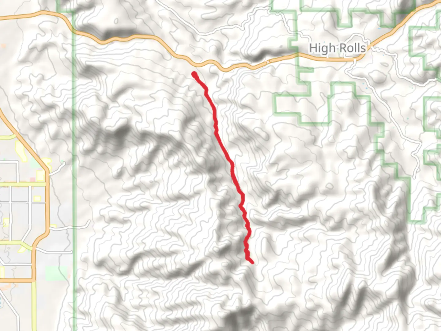 An image depicting the trail Dry Canyon Trail and its surrounding area.