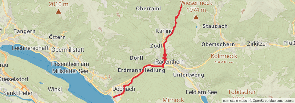 Alpe Adria Walk stage 15 Map