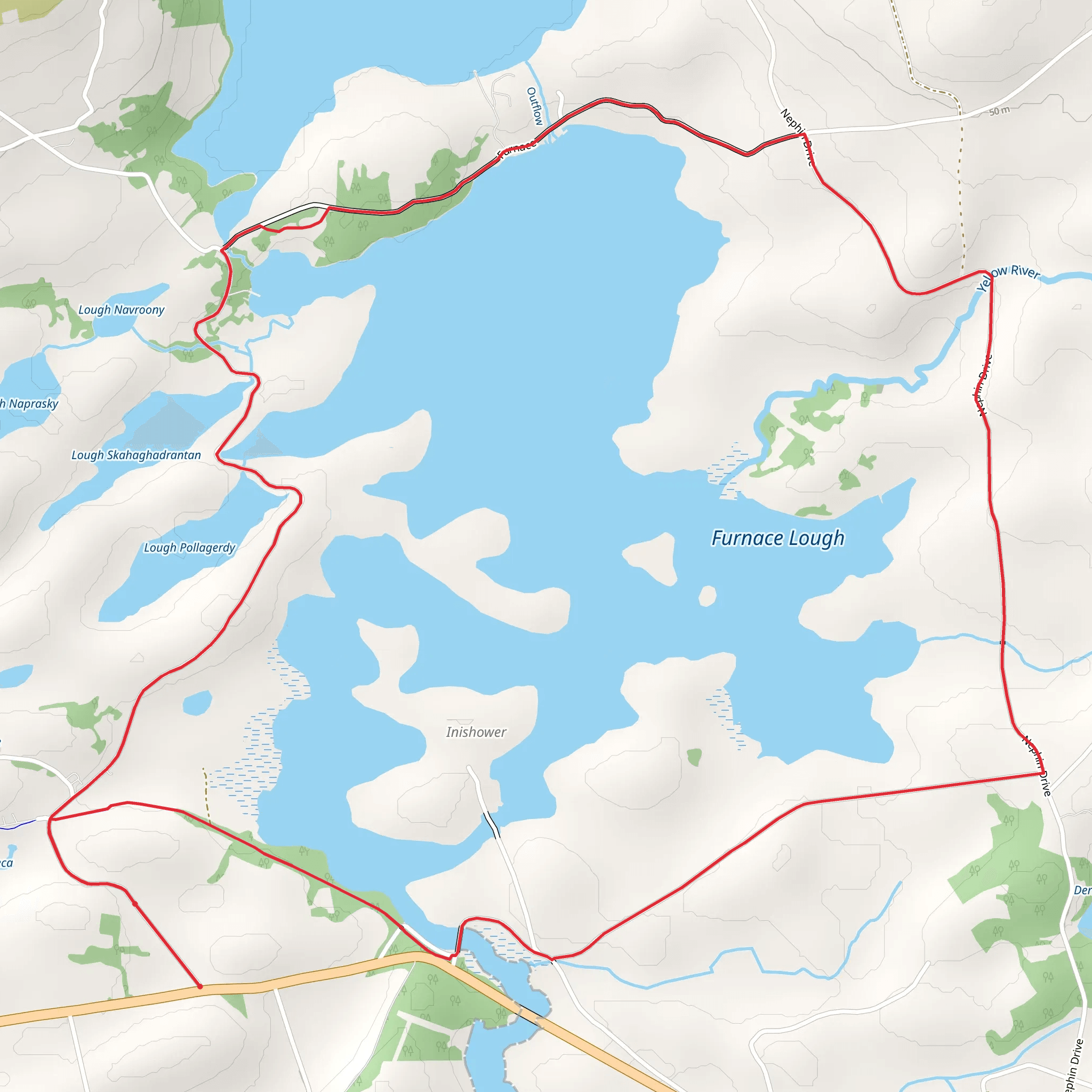Burrishoole Loop - Derradda Furnace Loop mobile static map