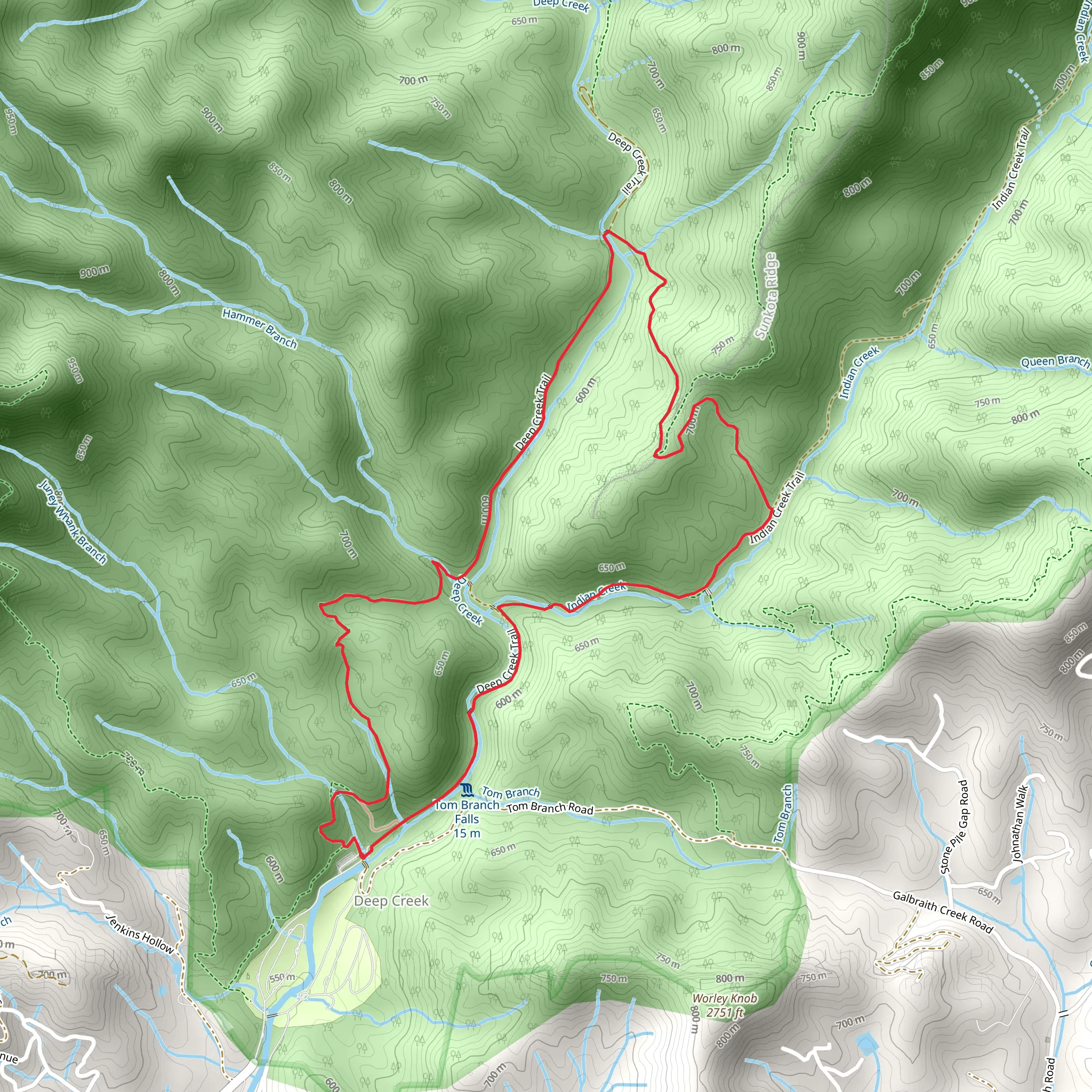 Deep Creek Loop Trail mobile static map