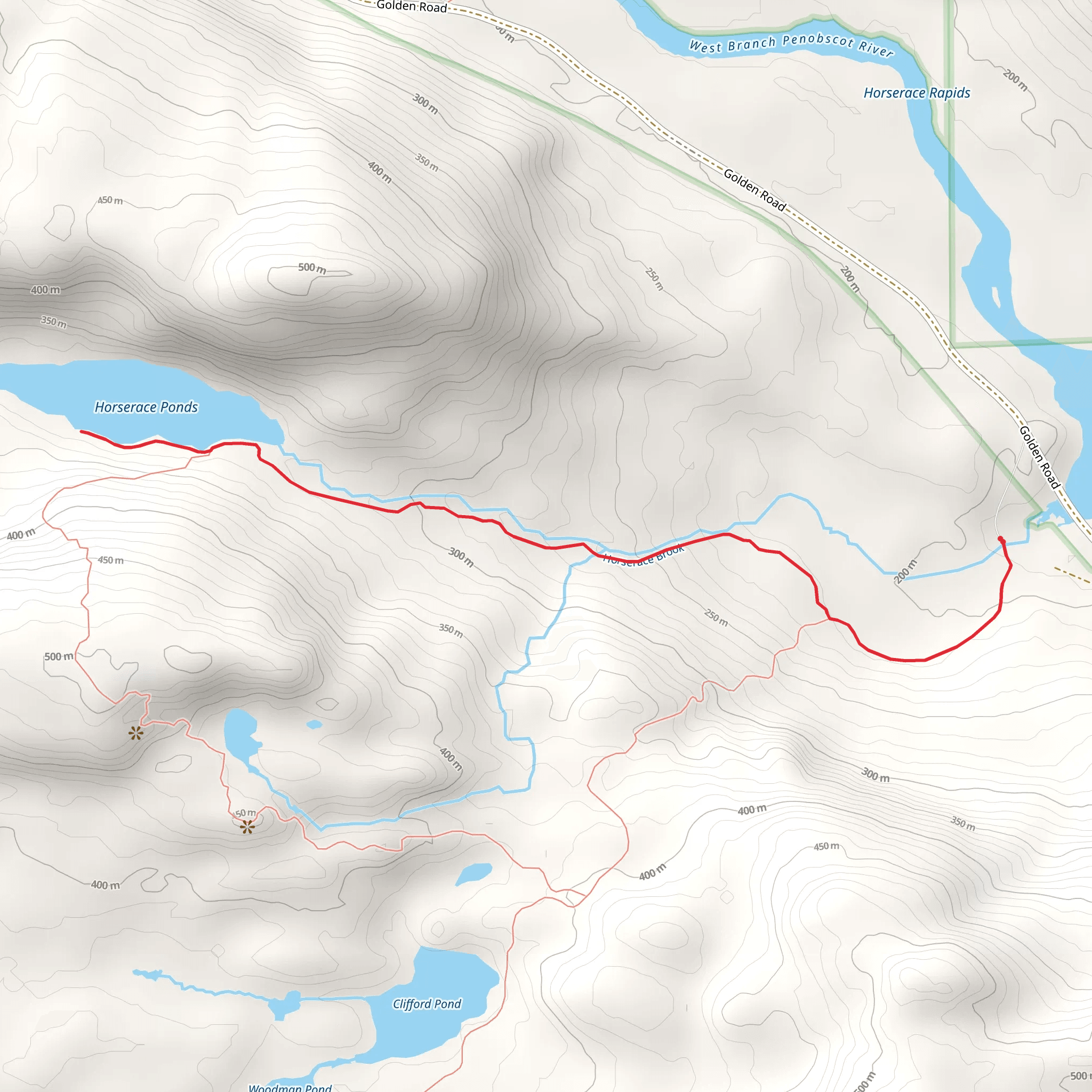 Horserace Pond Trail mobile static map