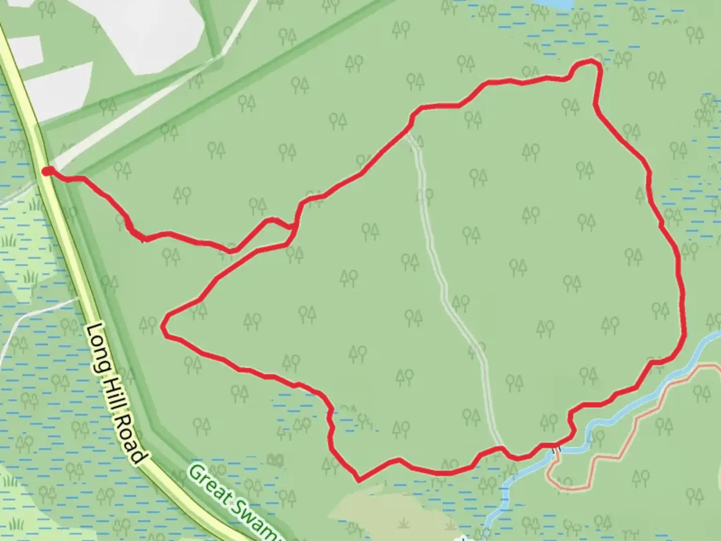 An image depicting the trail Blue, Yellow and Ivory Loop Trail and its surrounding area.