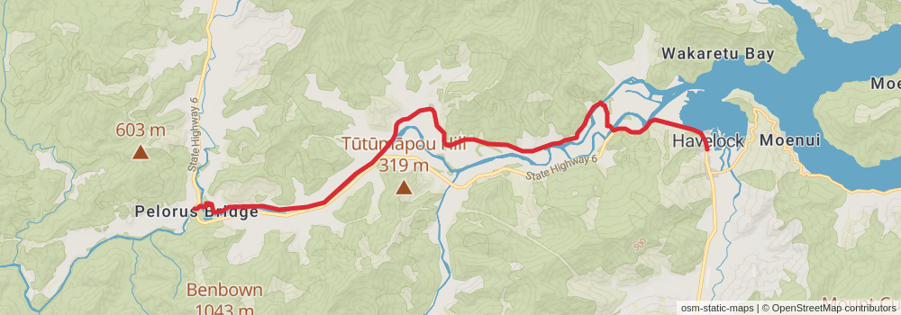 Te Araroa South Island stage 6 Map