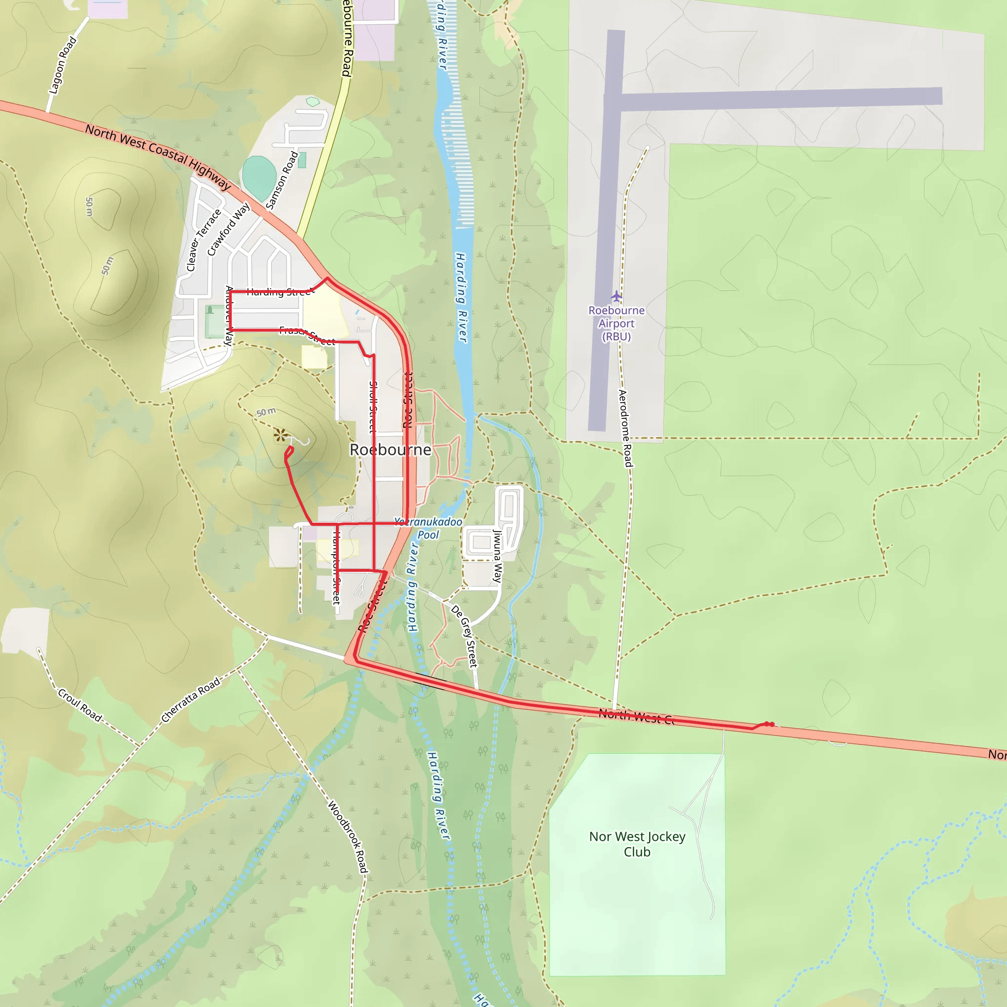 Roebourne Heritage Trail mobile static map