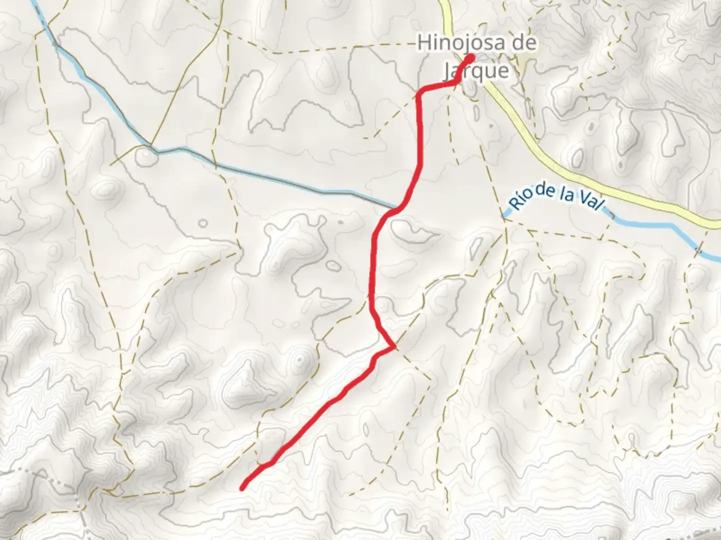 An image depicting the trail Hinojosa de Jarque - Picnic Area PR TE 107a and its surrounding area.