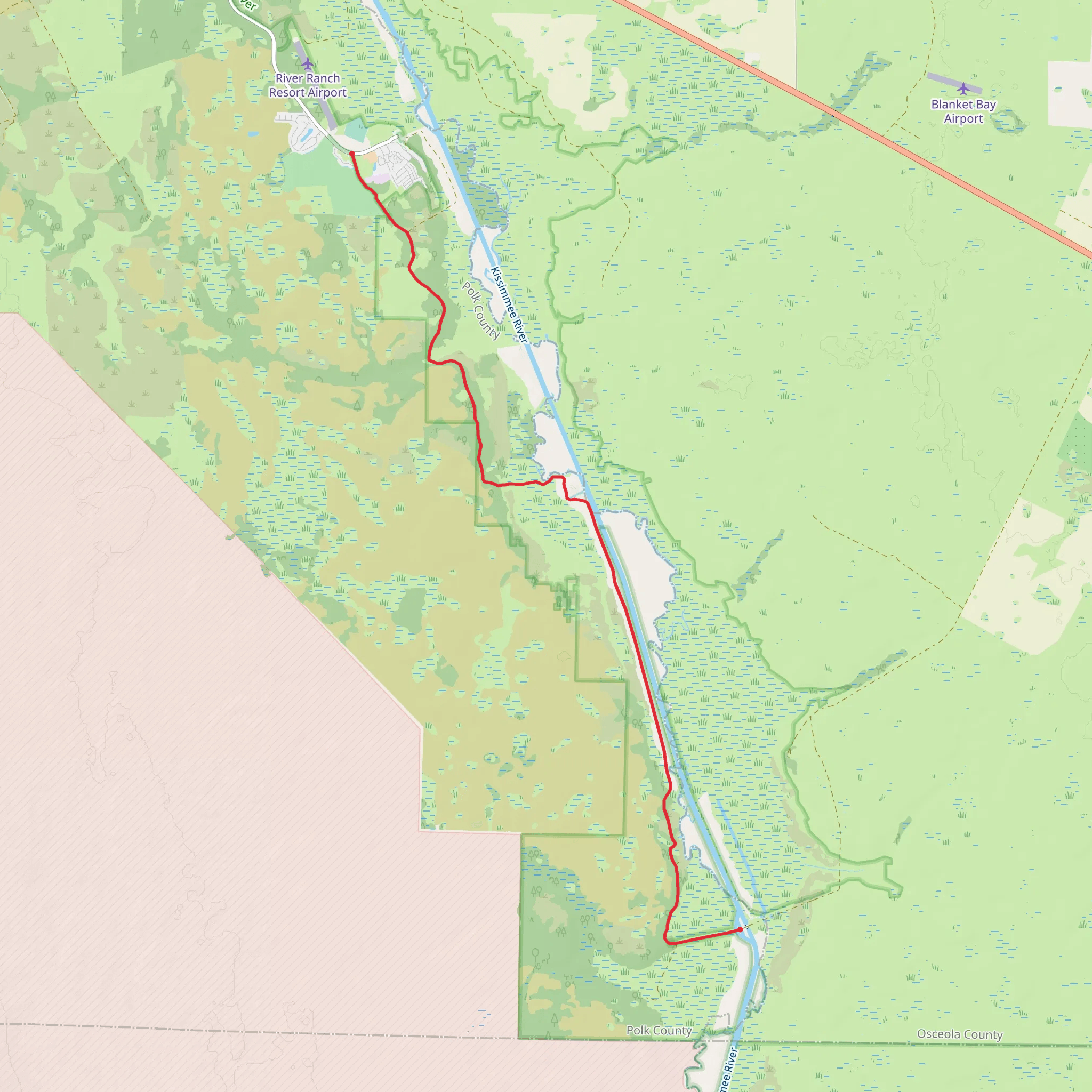 Kissimmee River mobile static map
