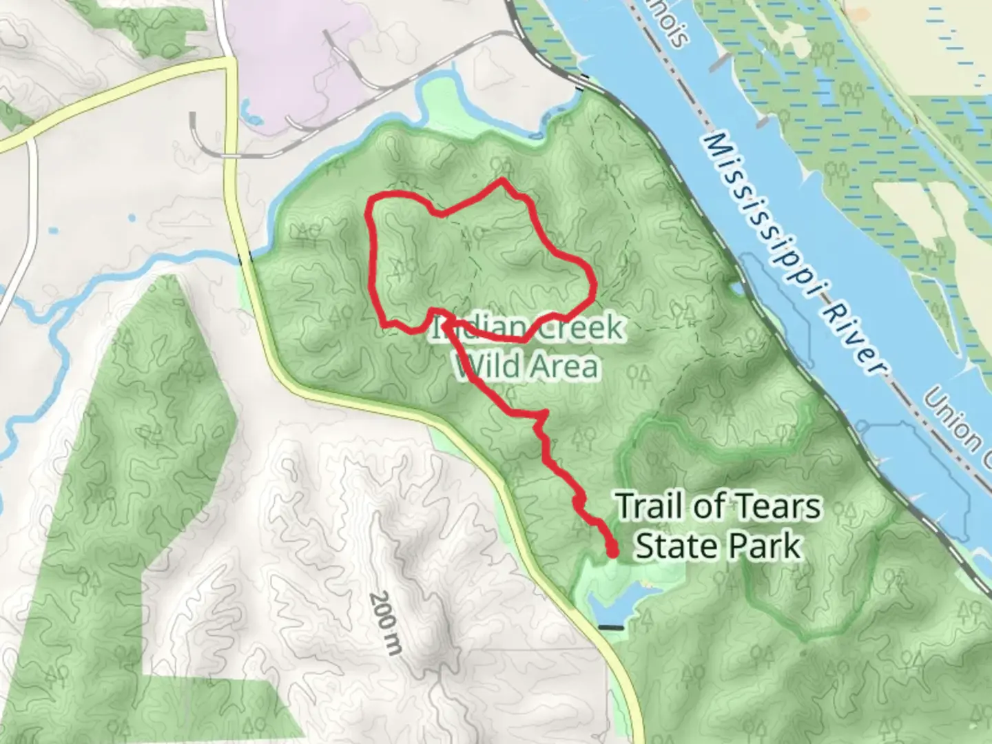 An image depicting the trail Indian Creek Wild Area - Peewah Loop Trail and its surrounding area.