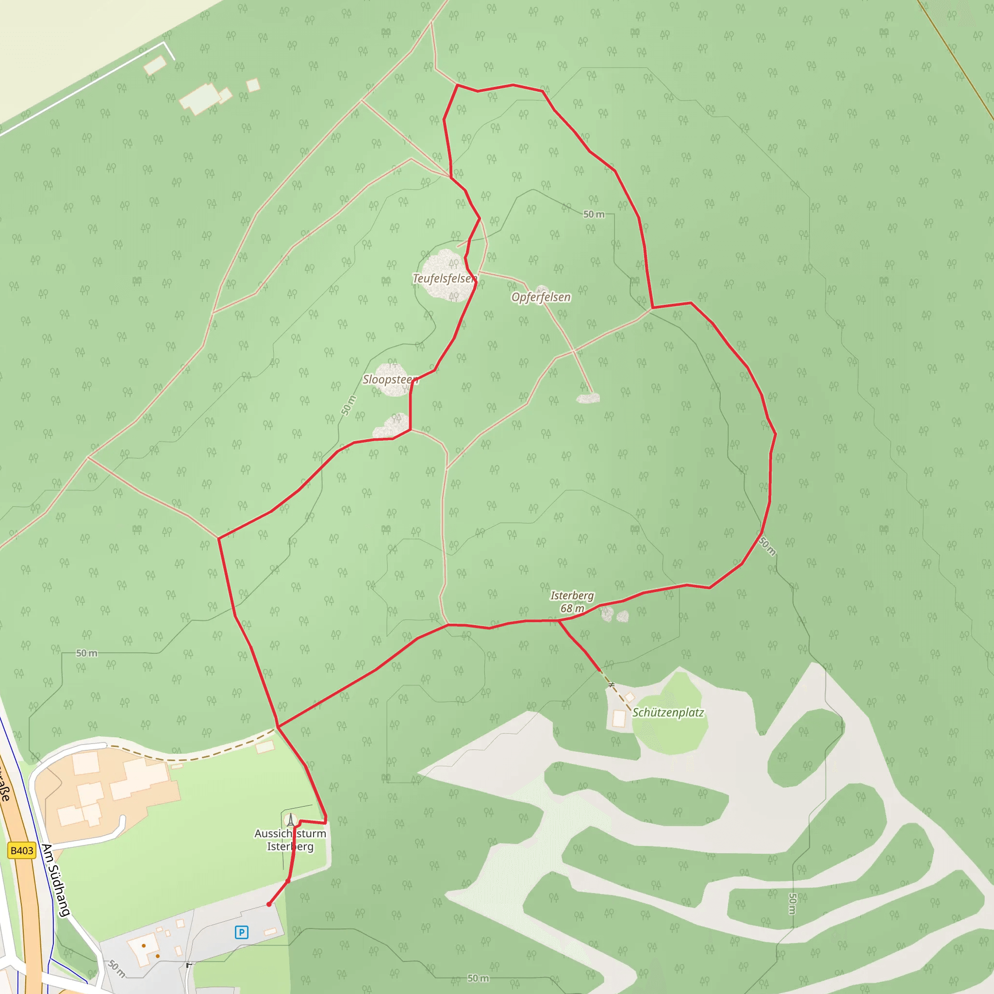 Isterberg Loop mobile static map