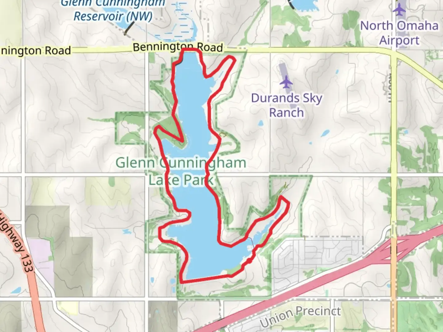 An image depicting the trail Lake Cunningham Trail and its surrounding area.