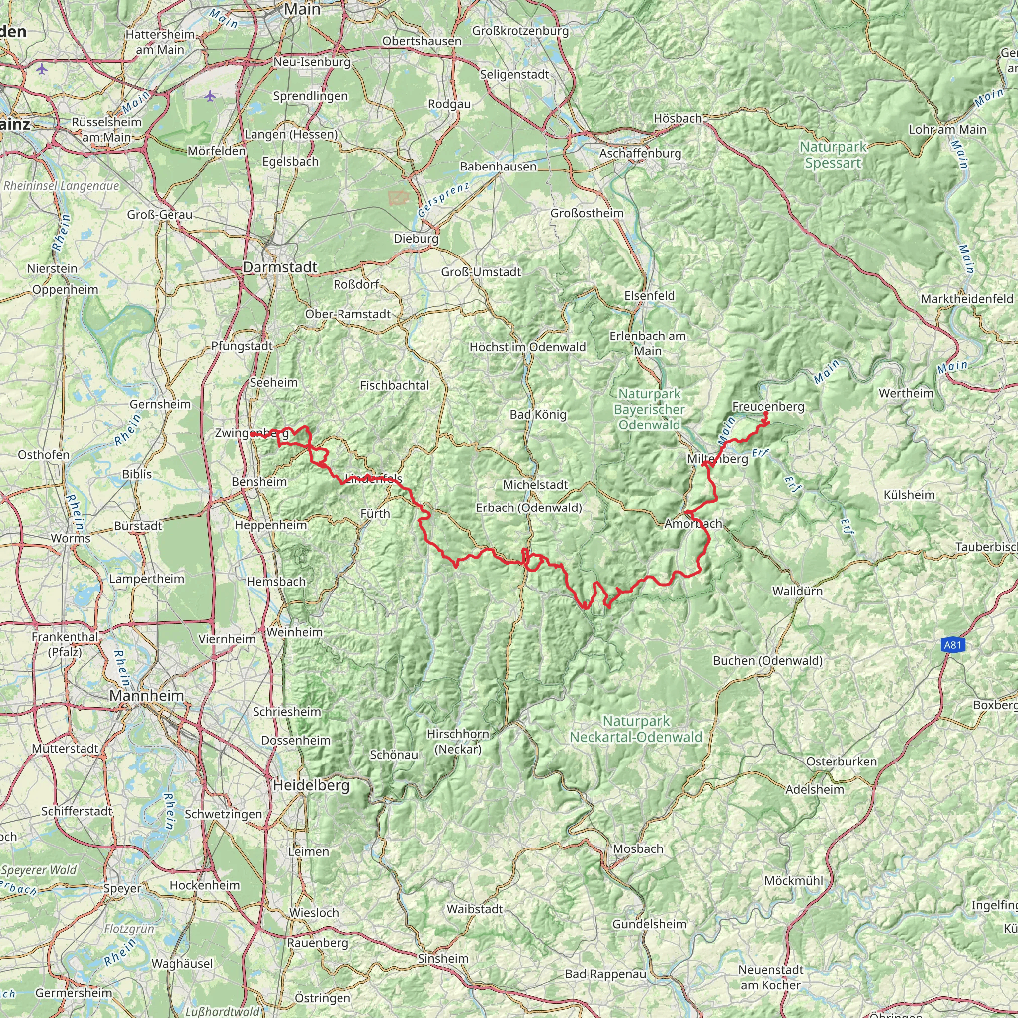 Nibelungensteig mobile static map