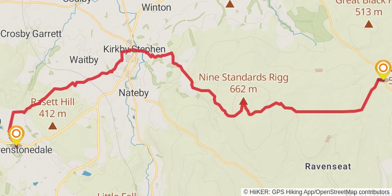 Yorkshire Dales Loop stage 6 Map