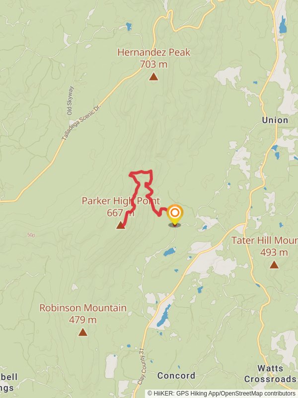 Parker High Point via Nubbin Creek Trail