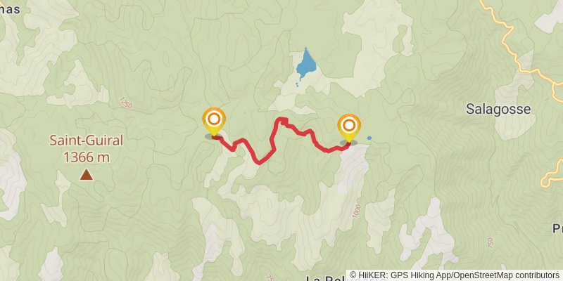 Tour of Mont Aigoual alt 4 Map