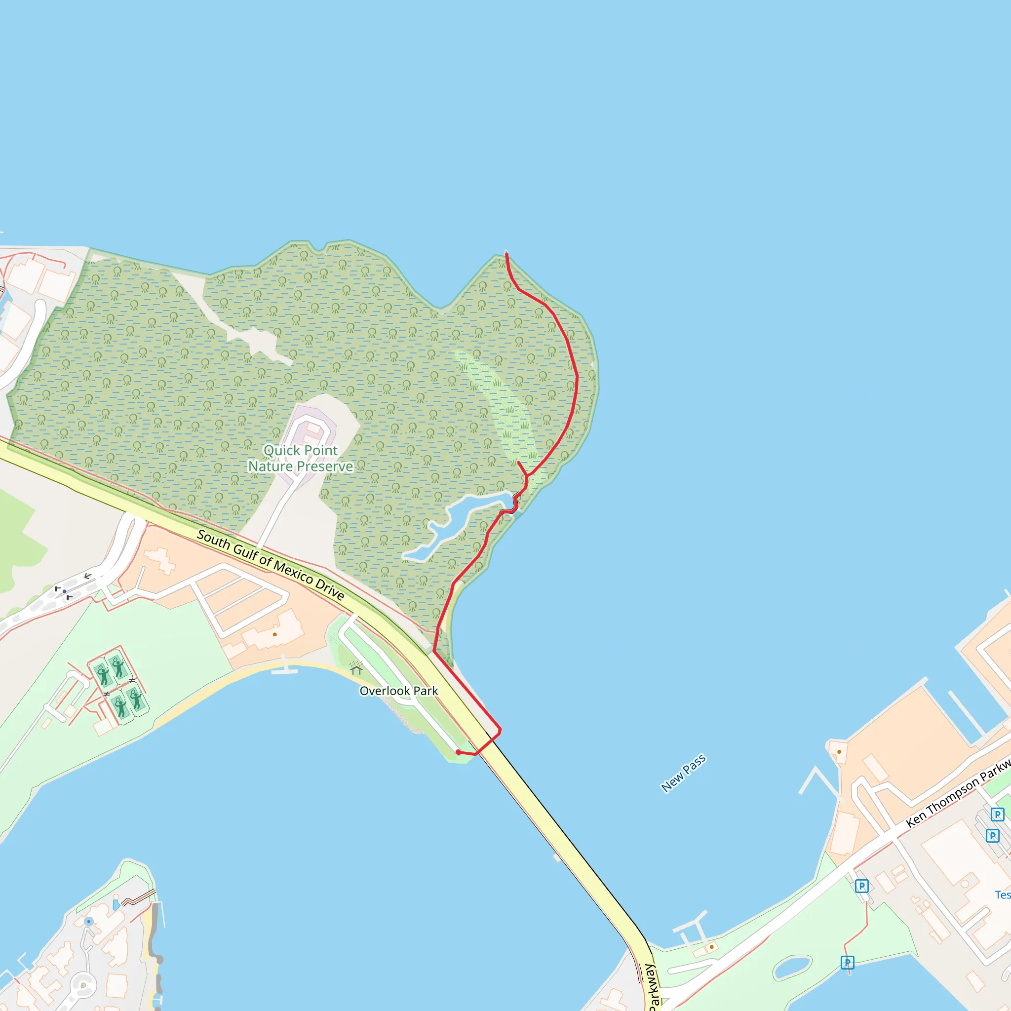 Overlook Park via New Pass mobile static map