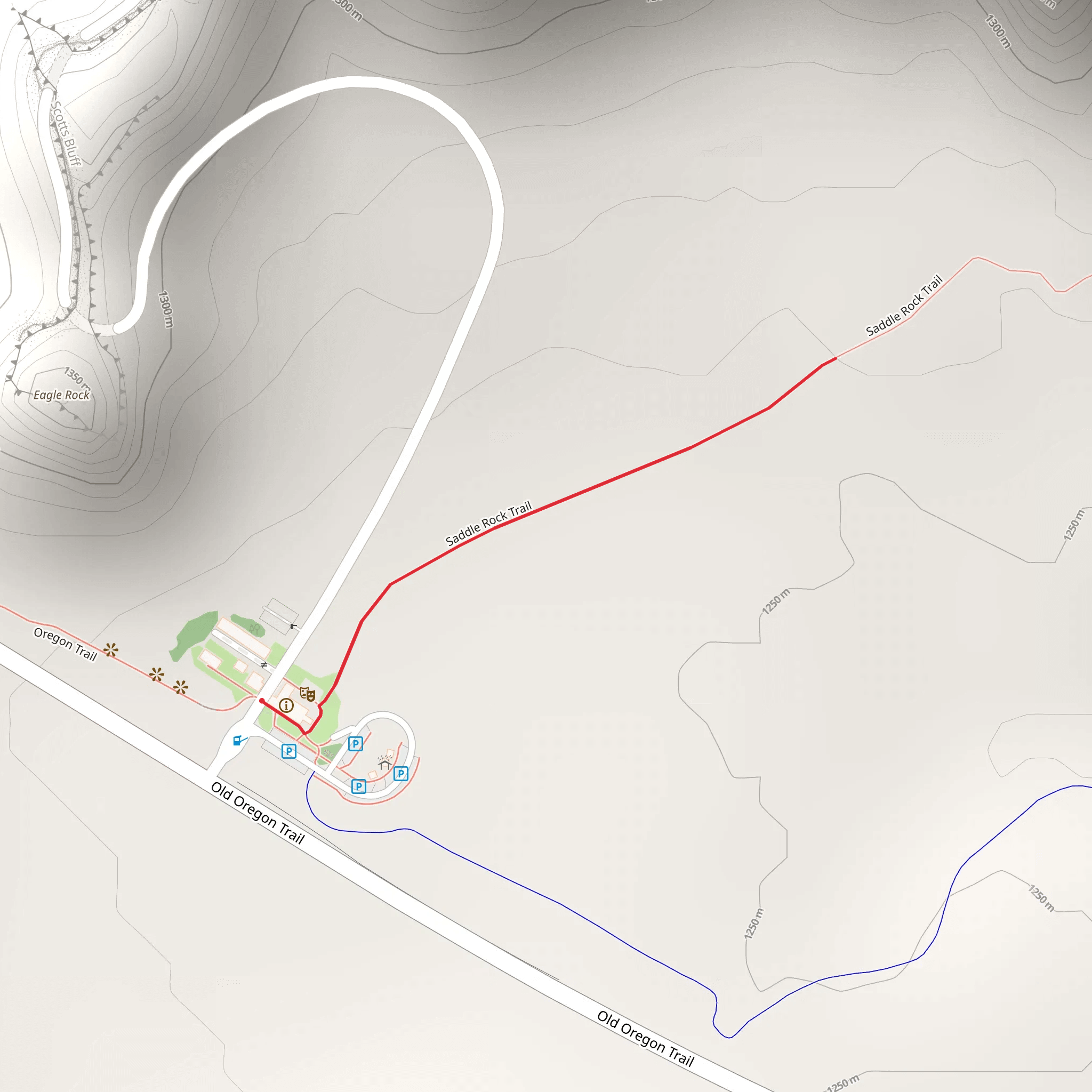 Saddle Rock Short Trail mobile static map