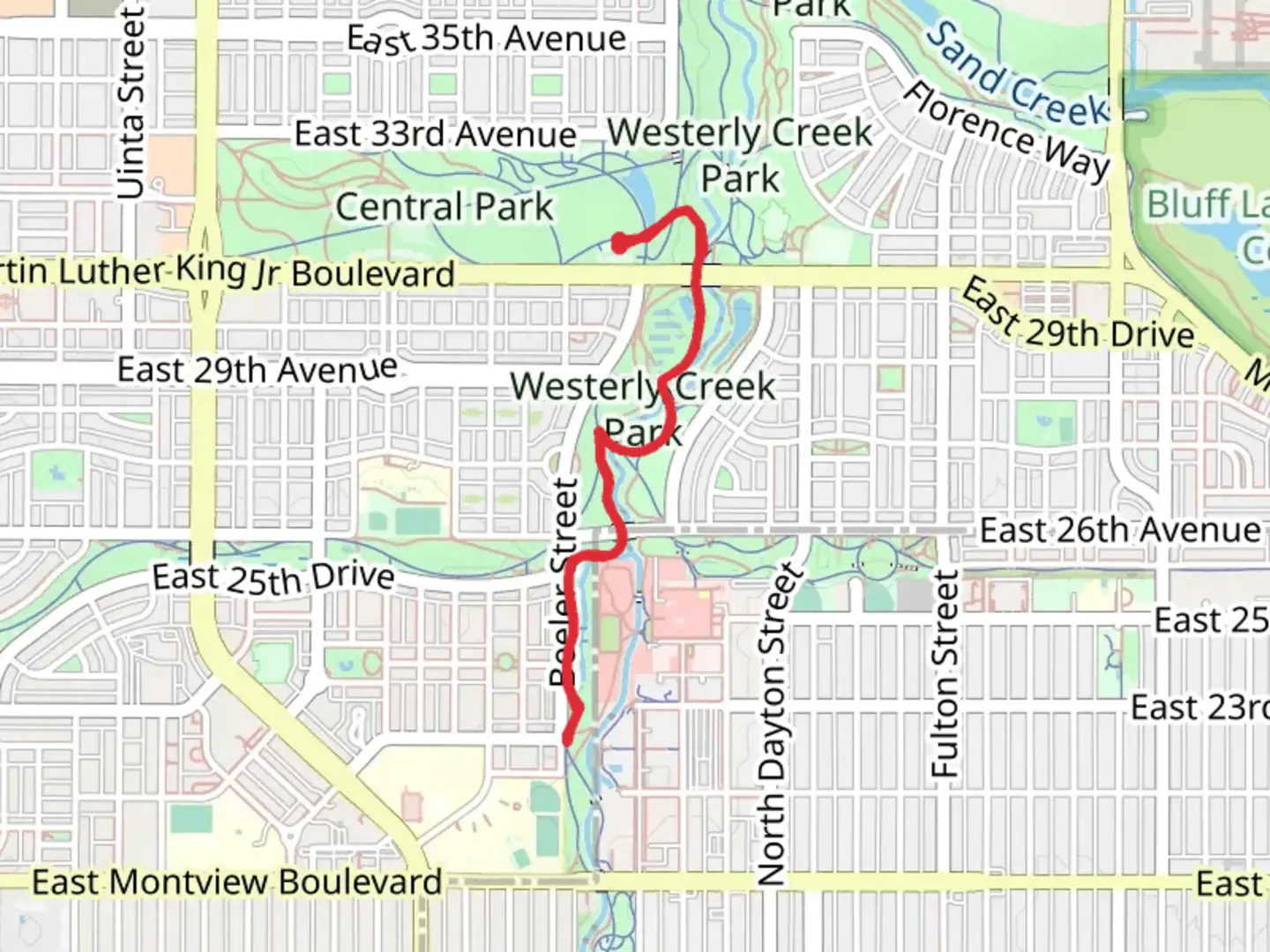 An image depicting the trail Westerly Creek Trail Out and Back and its surrounding area.