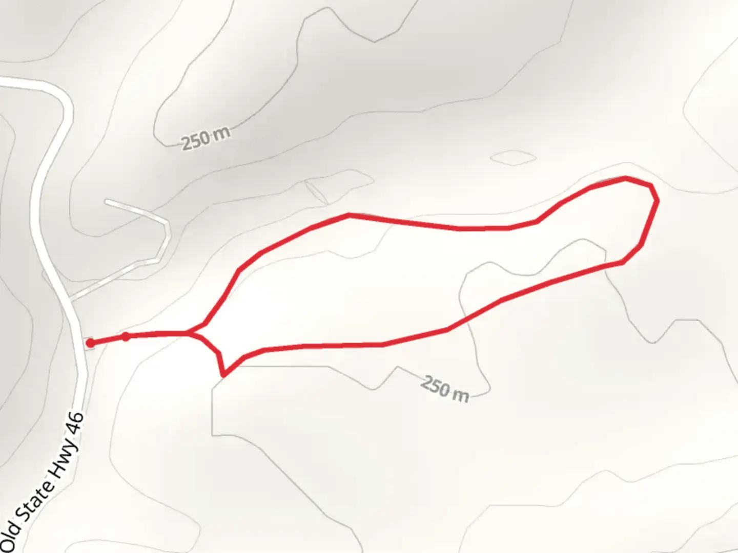 An image depicting the trail Old State Road Loop and its surrounding area.