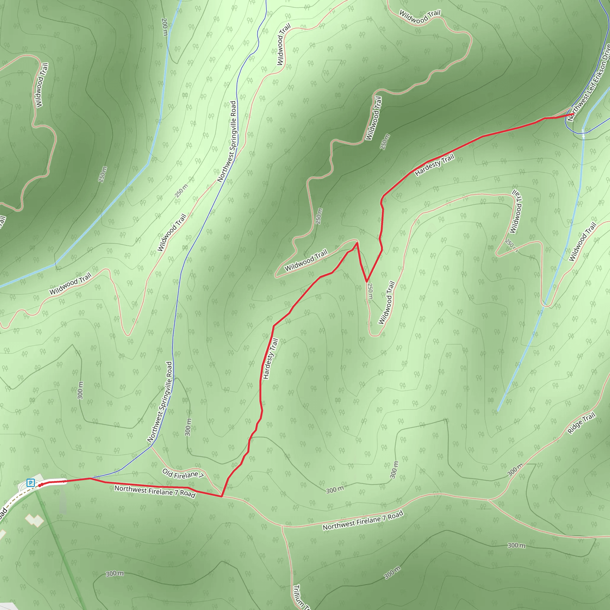 Hardesty Trail mobile static map