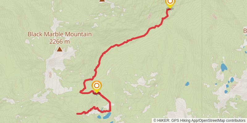 Sky High Valley via Canyon Creek Trail stage 2 Map