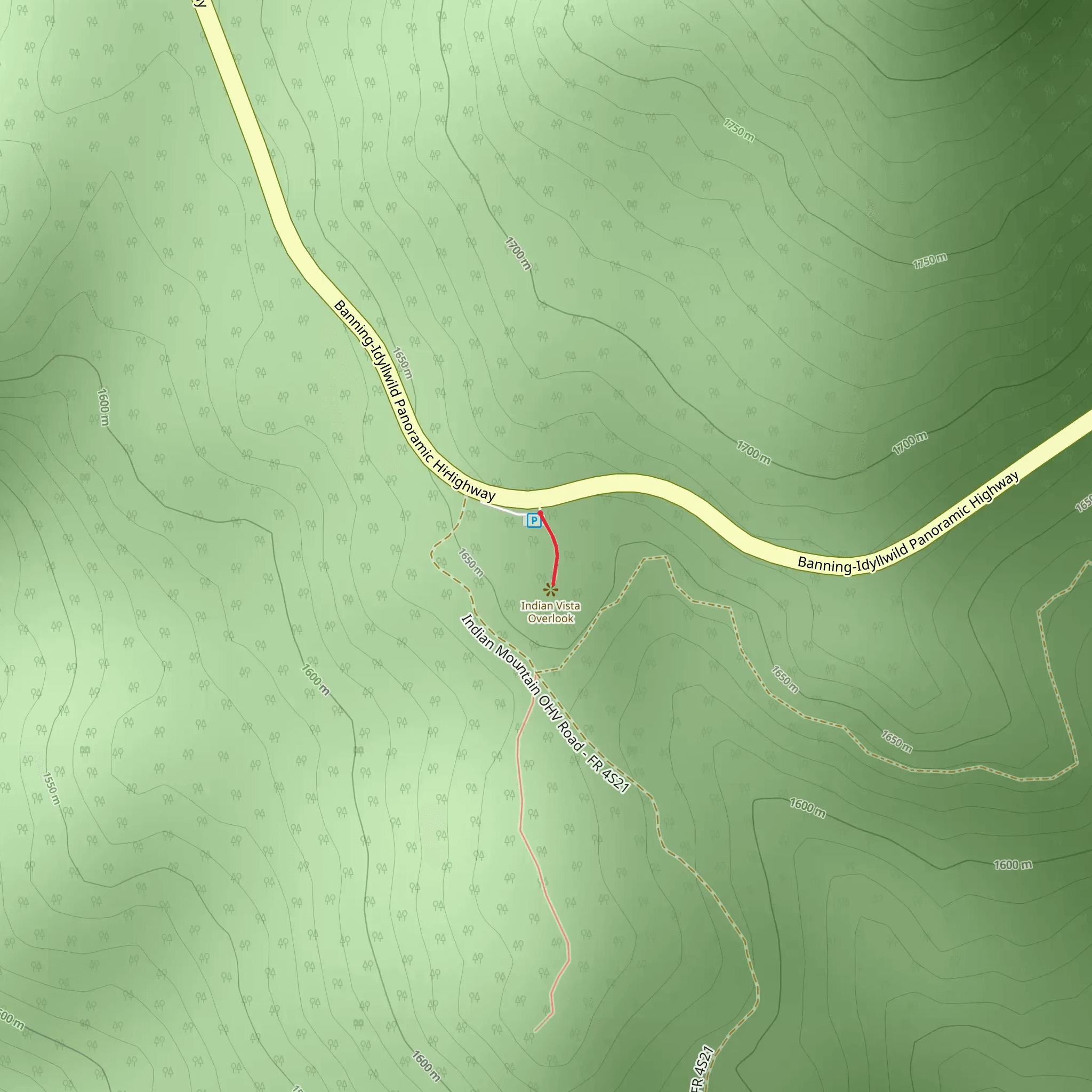 Indian Vista Overlook mobile static map