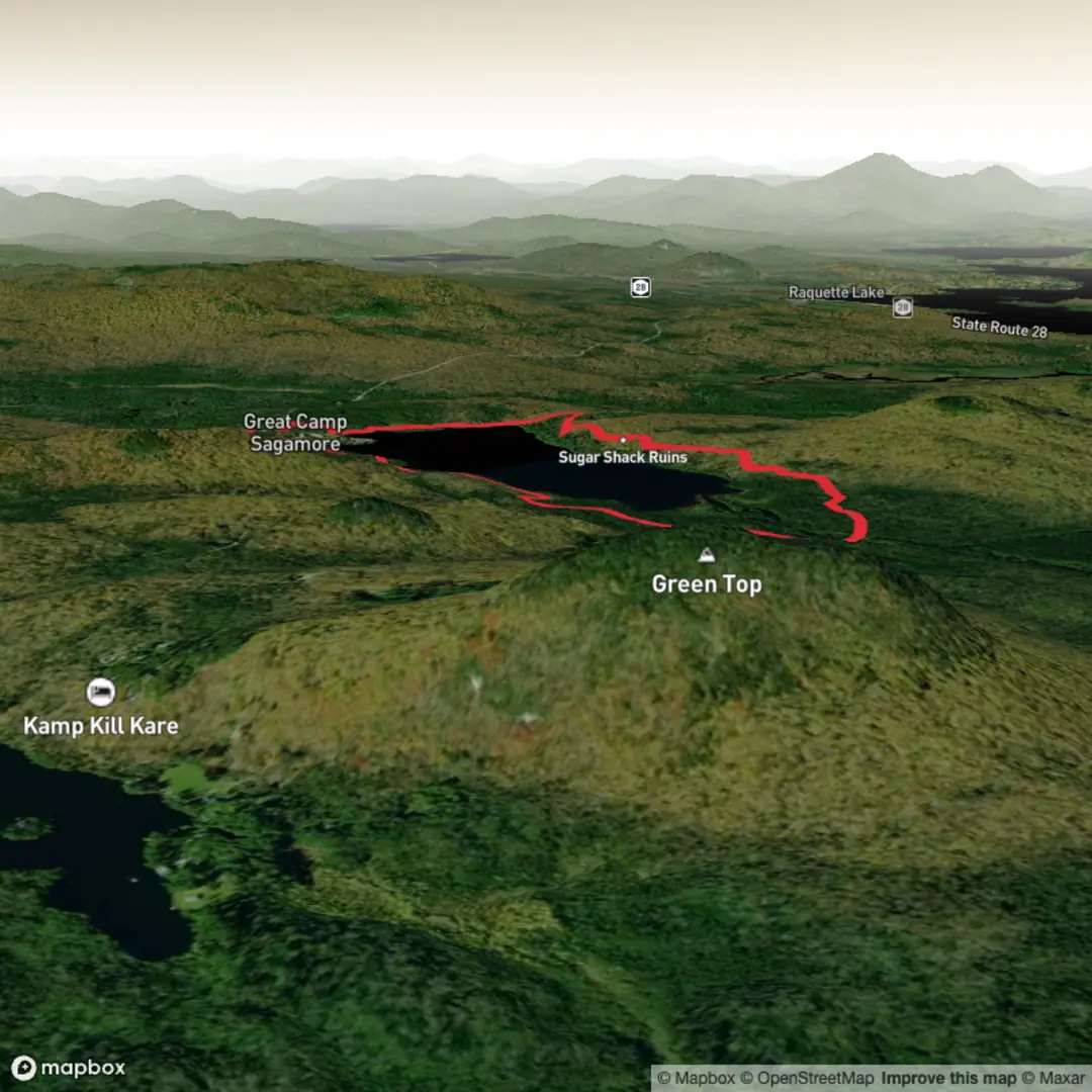 An image depicting the trail Sagamore Lake Loop and its surrounding area.