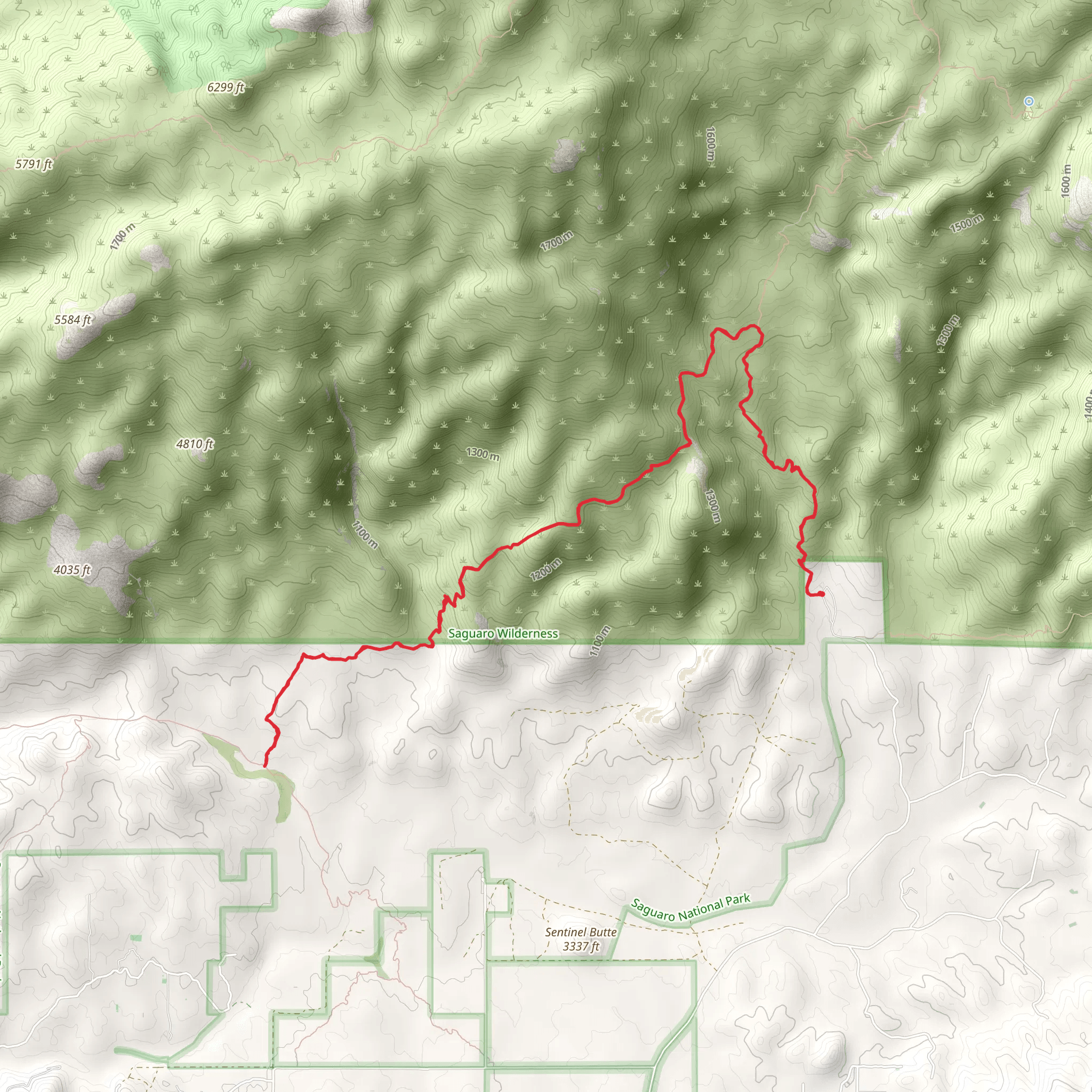 Quilter Trail via Manning Camp Trail mobile static map