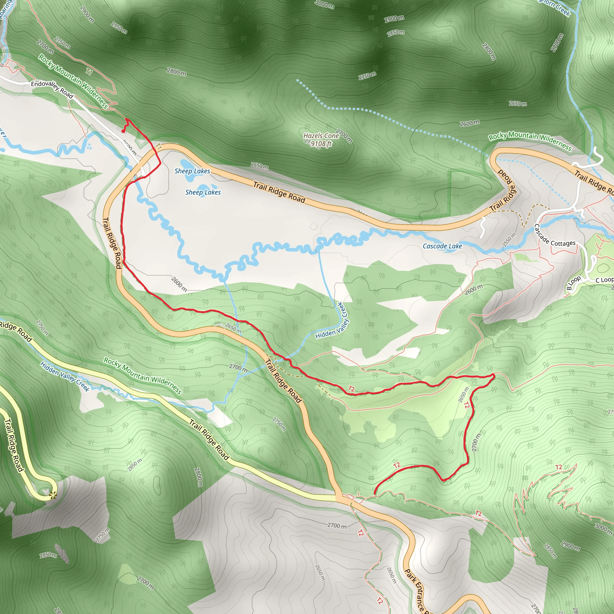 Little Horseshoe Park Trail Out and Back mobile static map