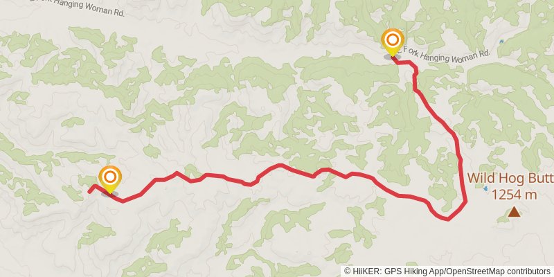 Brewster Divide Trail via Wild Hog Butte Trail stage 2 Map