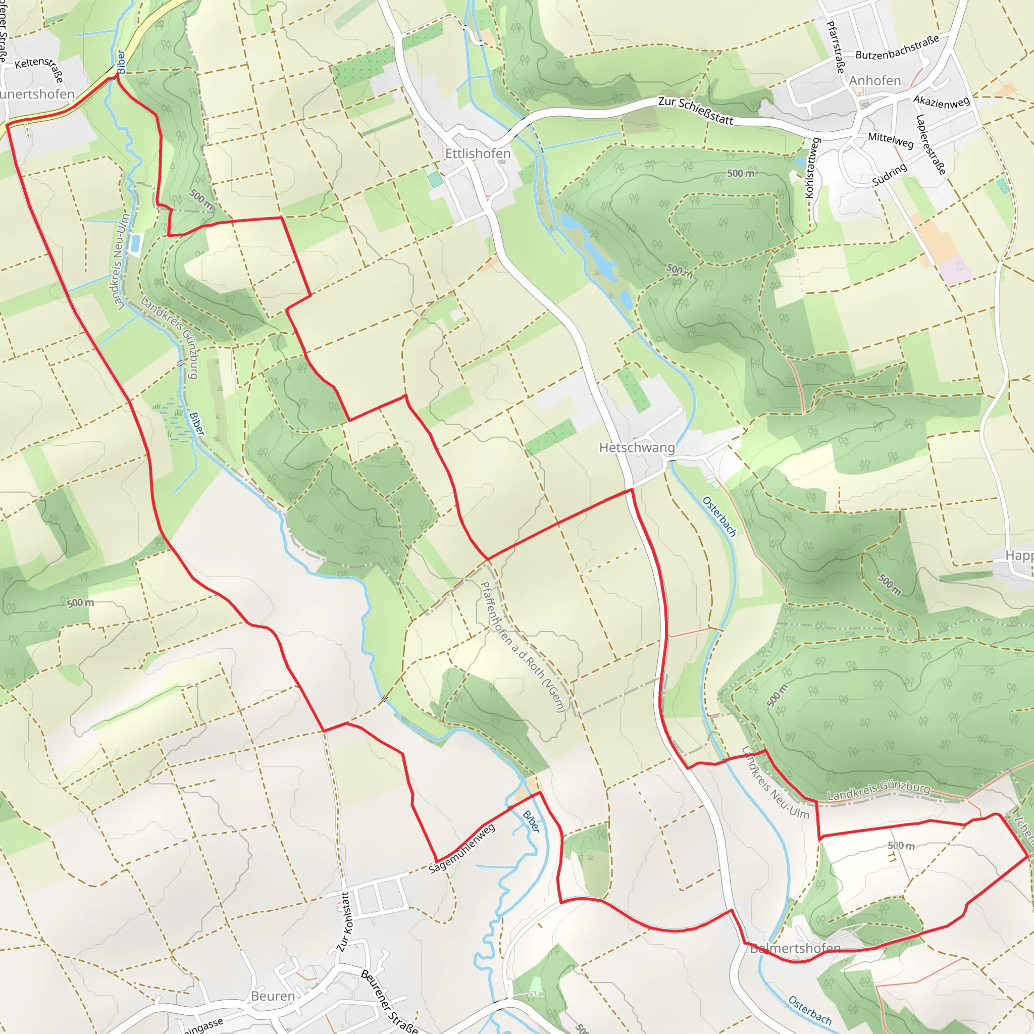 Biber via Dreitaeler mobile static map