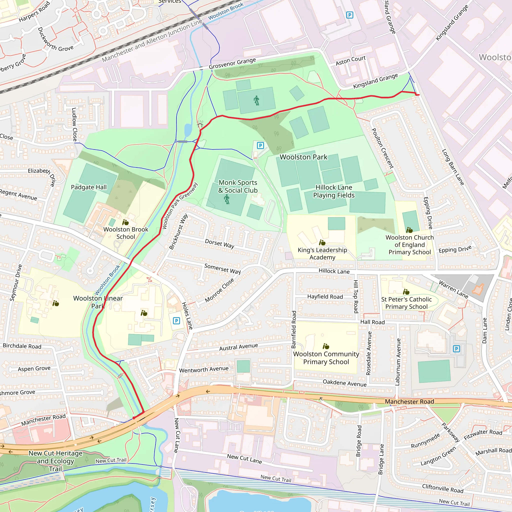 Woolston Park Stroll mobile static map