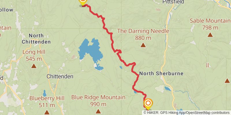 Vermont Long Trail stage 11 Map