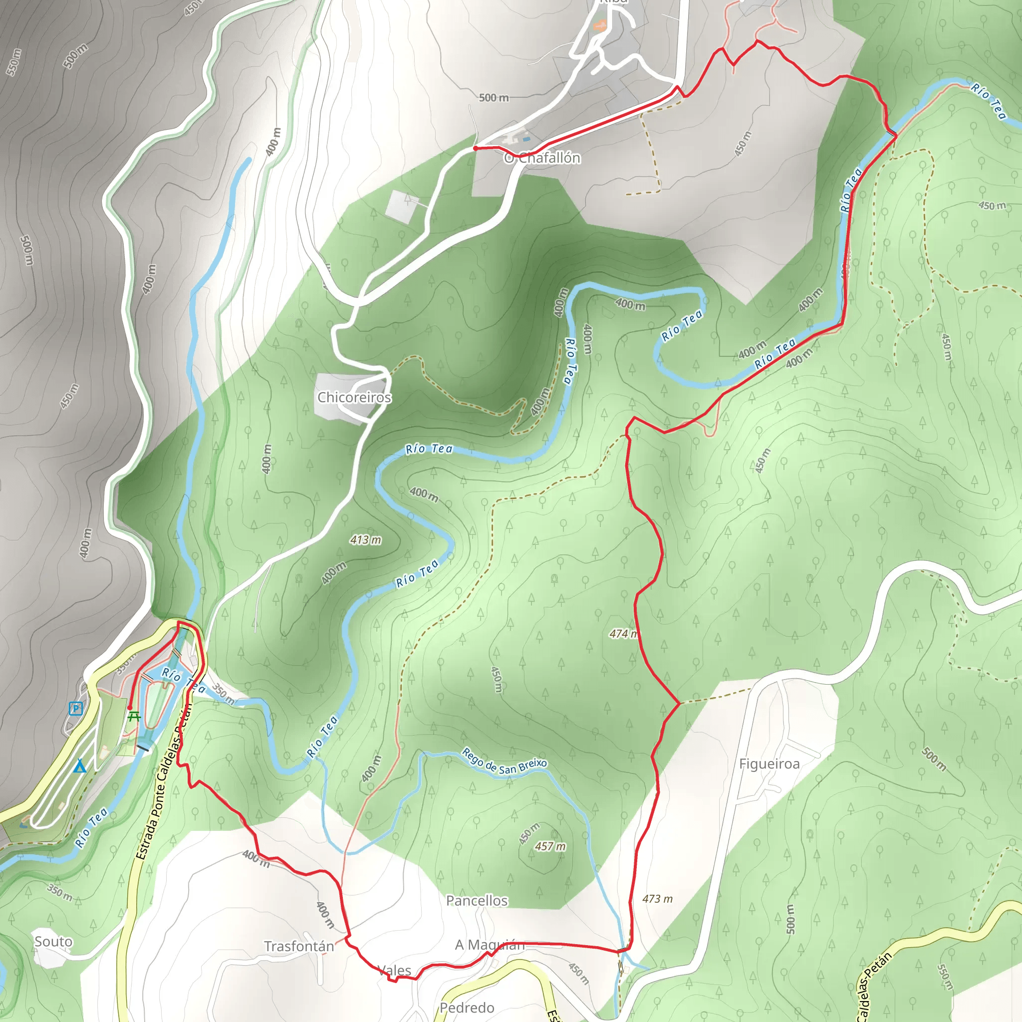 Path of Os Carranos PR G 95 mobile static map